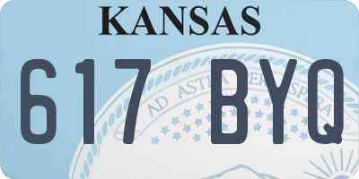 KS license plate 617BYQ