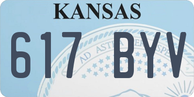KS license plate 617BYV