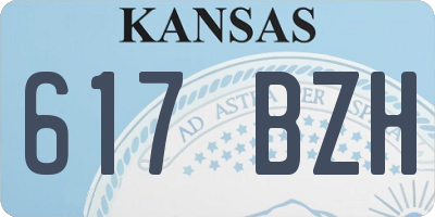 KS license plate 617BZH