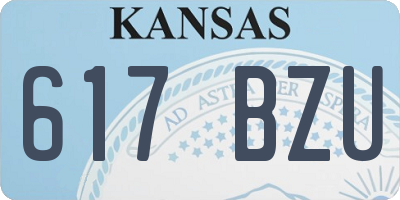KS license plate 617BZU
