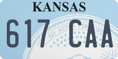KS license plate 617CAA