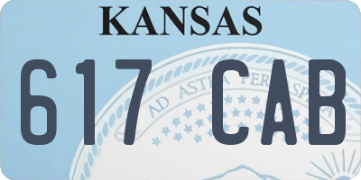 KS license plate 617CAB