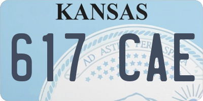 KS license plate 617CAE