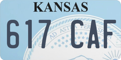 KS license plate 617CAF