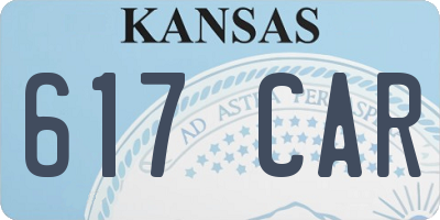 KS license plate 617CAR