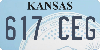 KS license plate 617CEG