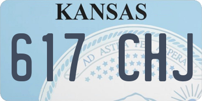 KS license plate 617CHJ