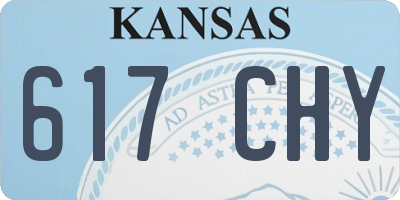 KS license plate 617CHY