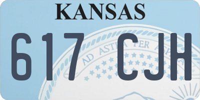 KS license plate 617CJH
