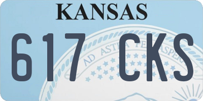 KS license plate 617CKS
