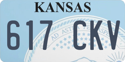KS license plate 617CKV