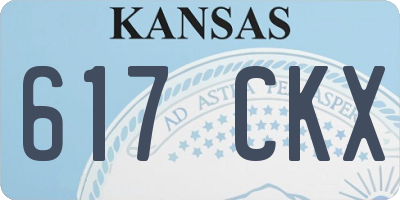 KS license plate 617CKX