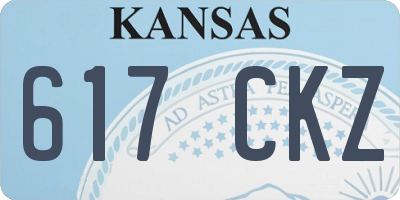 KS license plate 617CKZ