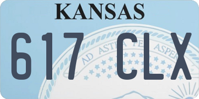 KS license plate 617CLX