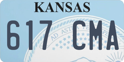 KS license plate 617CMA