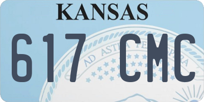 KS license plate 617CMC