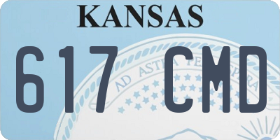 KS license plate 617CMD