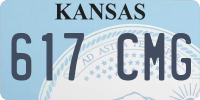 KS license plate 617CMG