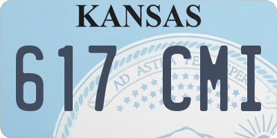 KS license plate 617CMI