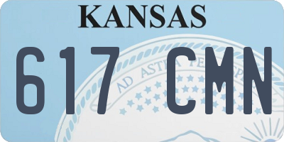KS license plate 617CMN