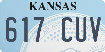 KS license plate 617CUV