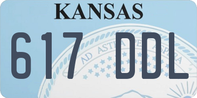 KS license plate 617DDL