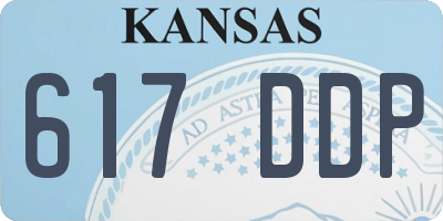 KS license plate 617DDP