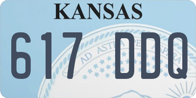KS license plate 617DDQ