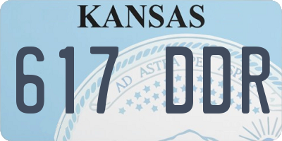 KS license plate 617DDR