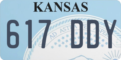 KS license plate 617DDY