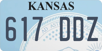 KS license plate 617DDZ