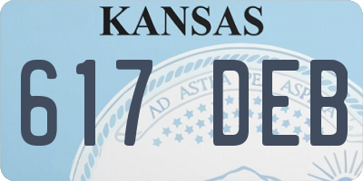 KS license plate 617DEB