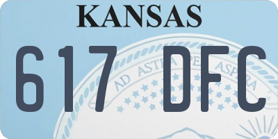 KS license plate 617DFC