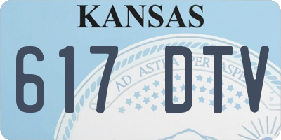 KS license plate 617DTV