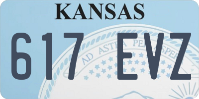 KS license plate 617EVZ