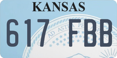 KS license plate 617FBB