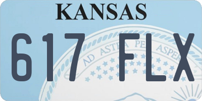 KS license plate 617FLX