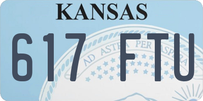 KS license plate 617FTU