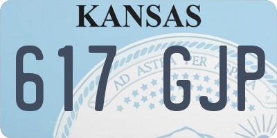 KS license plate 617GJP