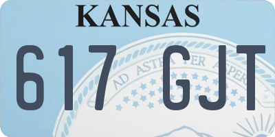 KS license plate 617GJT