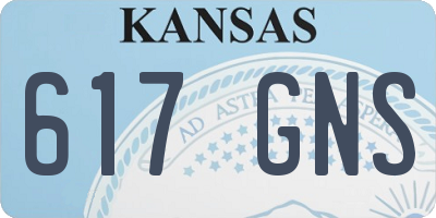 KS license plate 617GNS