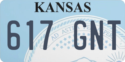 KS license plate 617GNT