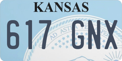 KS license plate 617GNX
