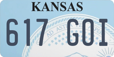 KS license plate 617GOI