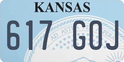 KS license plate 617GOJ