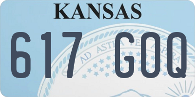 KS license plate 617GOQ