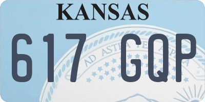 KS license plate 617GQP