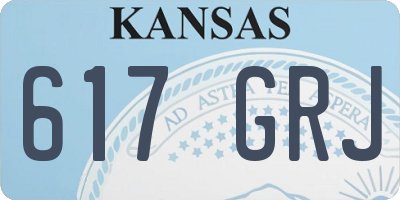 KS license plate 617GRJ