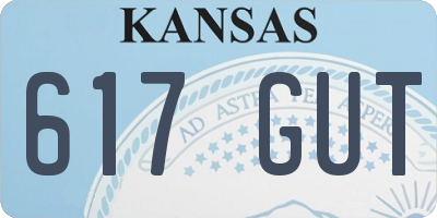 KS license plate 617GUT