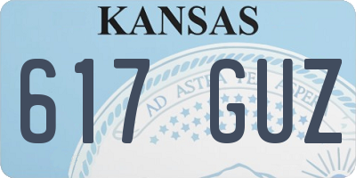 KS license plate 617GUZ